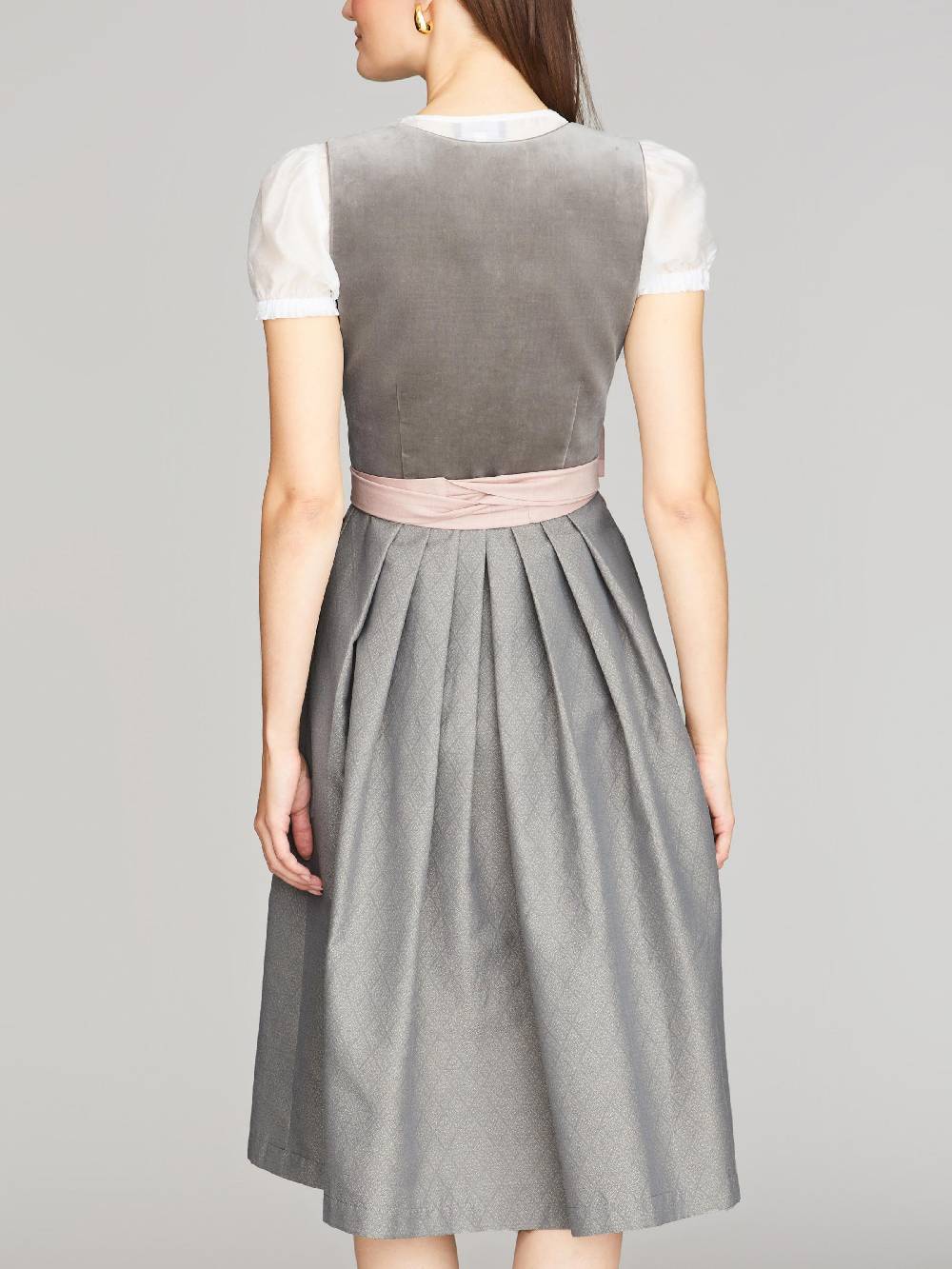 Limberry Graues Dirndl mit Samt-Mieder - DELILAH SKYLIGHT GREY Sonderangebote