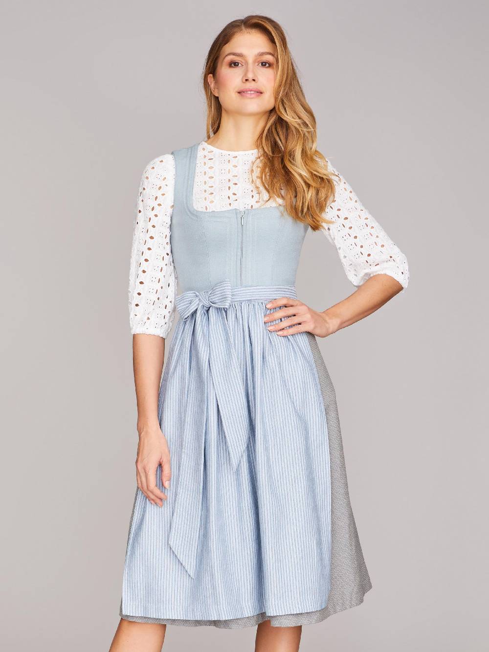 Limberry Dirndl in Mint mit Schnursteppung - CLAIRE SUMMER SAGE Tiefpreis