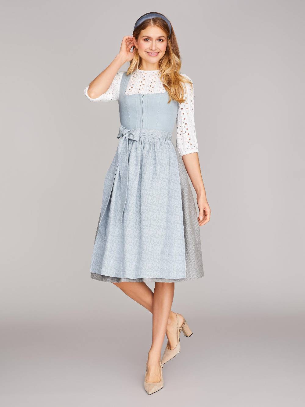 Limberry Dirndl in Mint mit Schnursteppung - CLAIRE SUMMER SAGE Tiefpreis