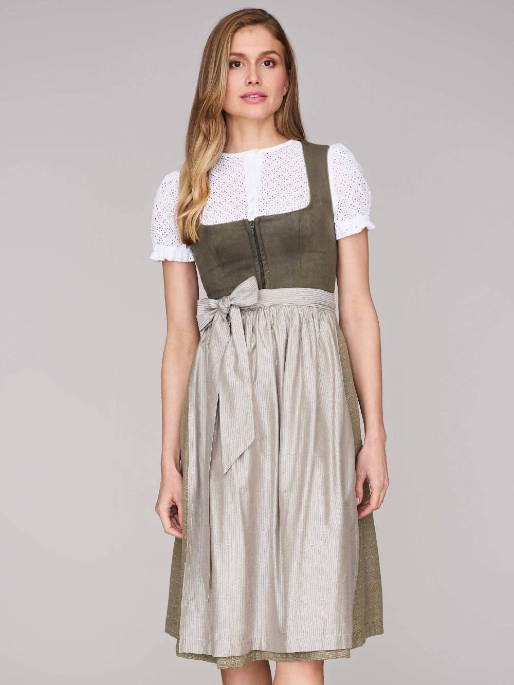 Limberry Moosgrünes Dirndl mit Velours-Mieder - ISOBEL MOSSY GREEN Discount Store für neue Produkte