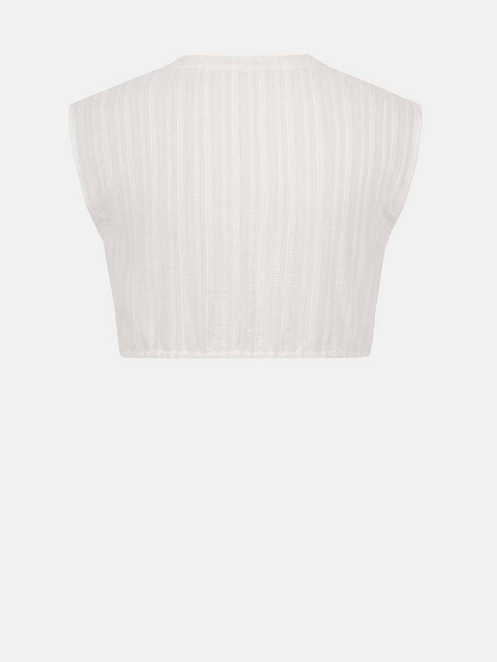 Limberry Weiße Dirndlbluse - KELLY STRIPPED COTTON WHITE 50% Rabatt für begrenzte Zeit