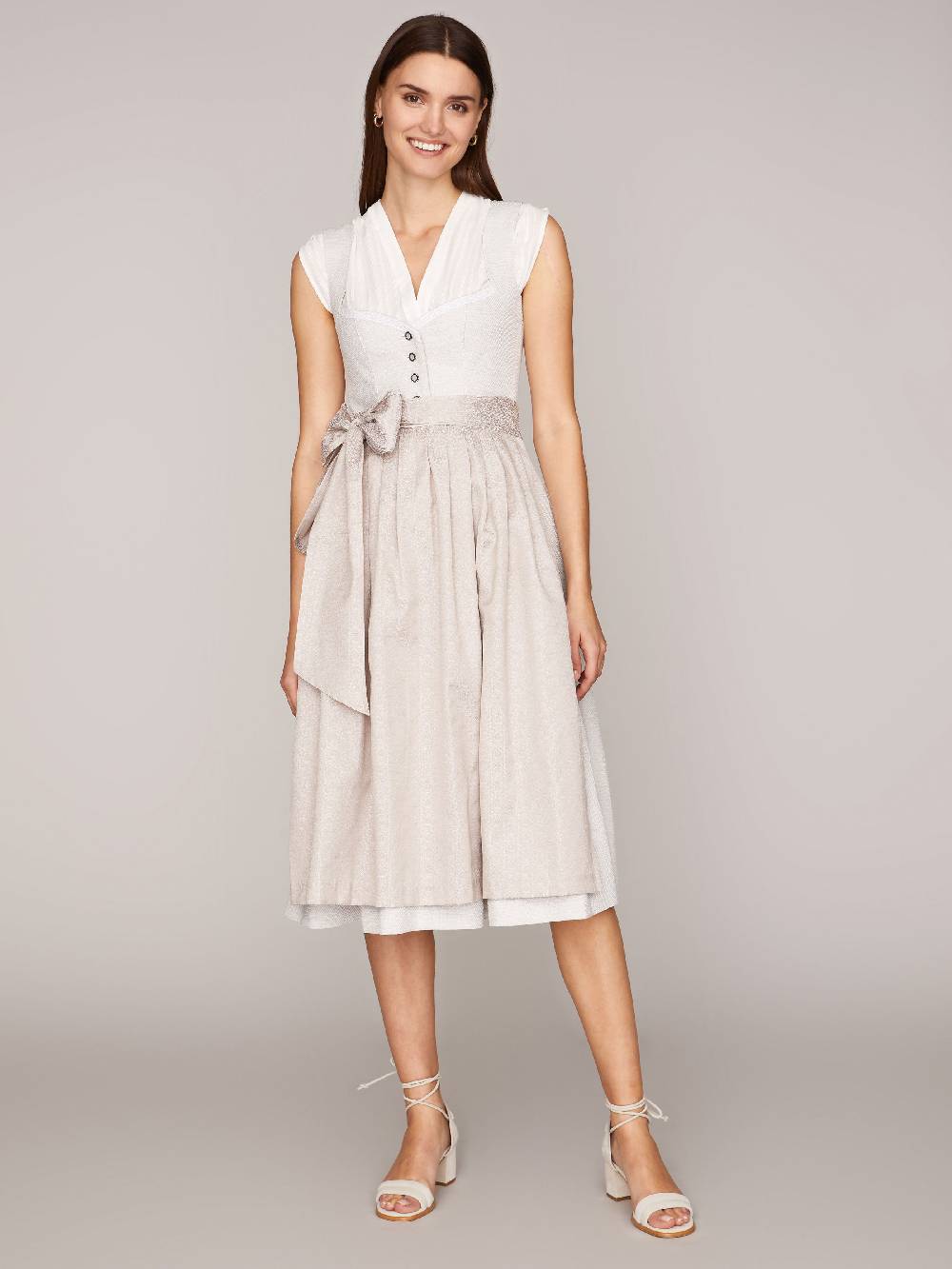 Limberry Weiße Dirndlbluse - KELLY STRIPPED COTTON WHITE 50% Rabatt für begrenzte Zeit