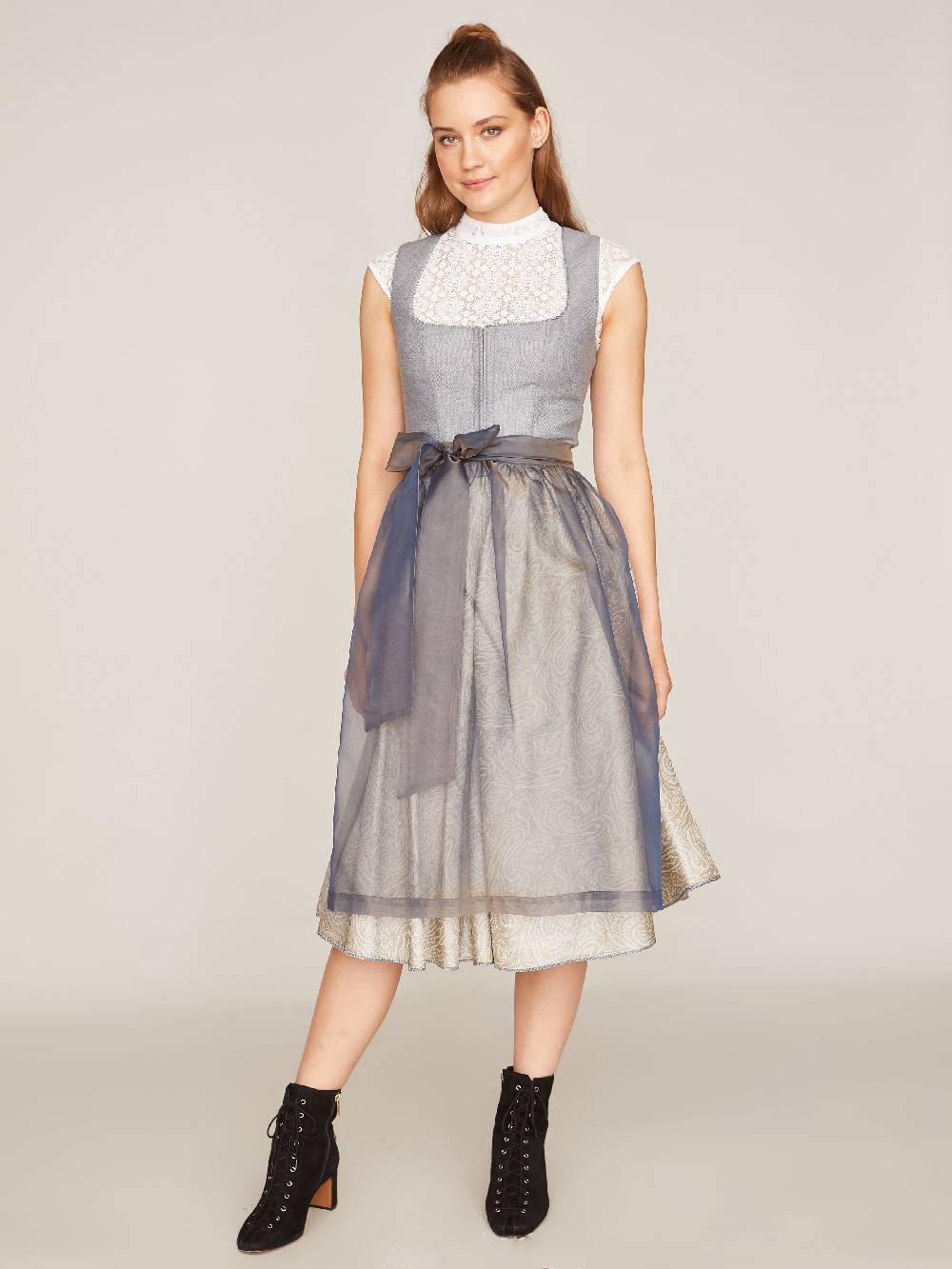 Limberry Graues Dirndl - LEON GRAU Fabrik Onlineshop