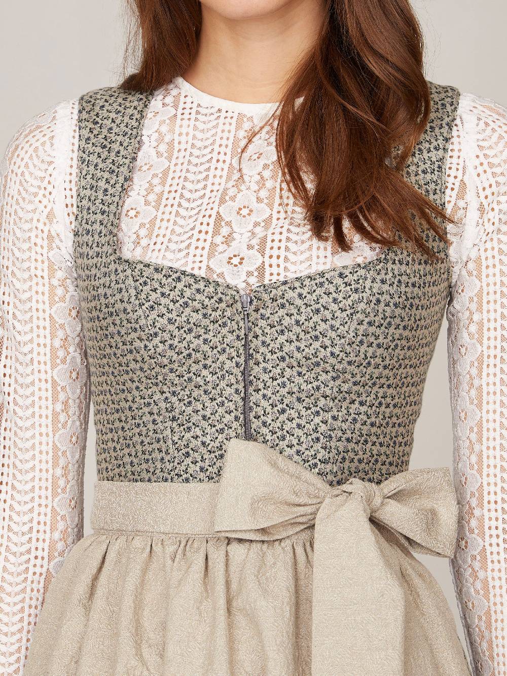 Limberry Beige-Blaues Dirndl - ANNE SMOKE BLUE Günstig kaufen