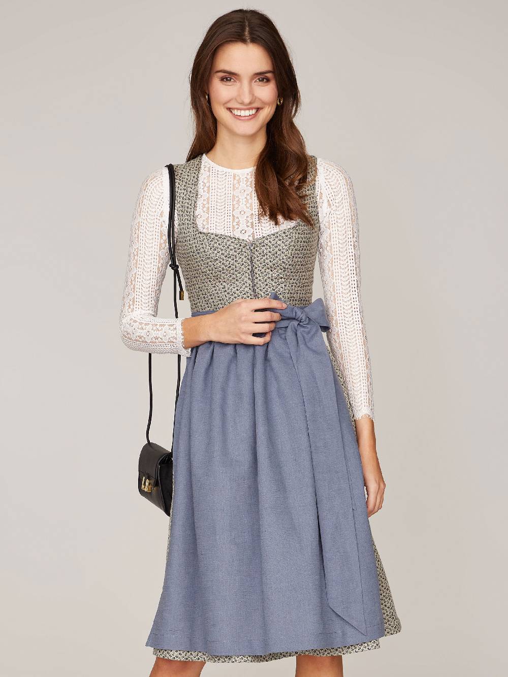 Limberry Beige-Blaues Dirndl - ANNE SMOKE BLUE Günstig kaufen