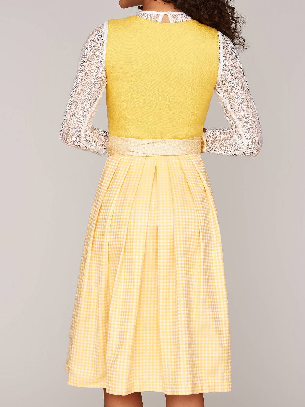 Limberry Gelbes Dirndl mit Leinen-Mieder - MIRANDA YELLOW Flash Sale