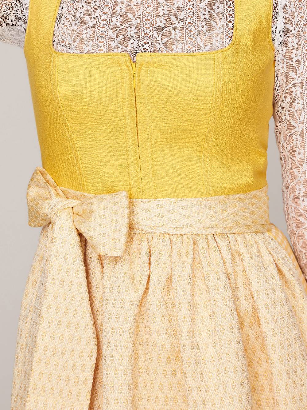 Limberry Gelbes Dirndl mit Leinen-Mieder - MIRANDA YELLOW Flash Sale