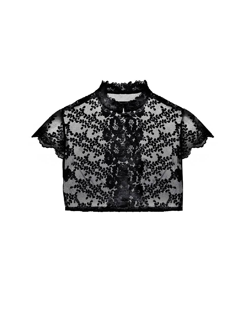 Limberry Schwarze Dirndlbluse mit Flügelarm - ESTHER Lagerräumung