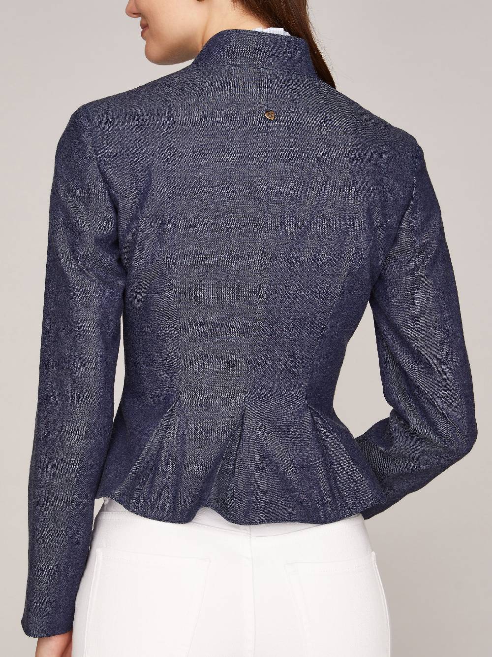 Limberry Denimfarbener Trachten-Blazer mit Stehkragen - CHRISTL Begrenzte Freigabe