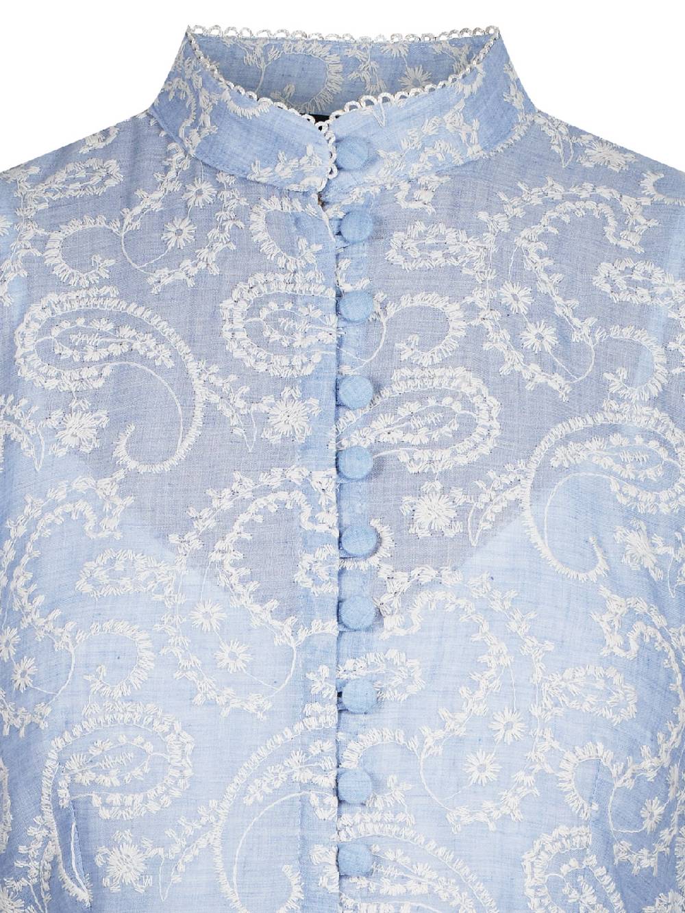 Limberry Blau-Weißes Kleid aus Lochspitze - POPPY Schlussverkauf