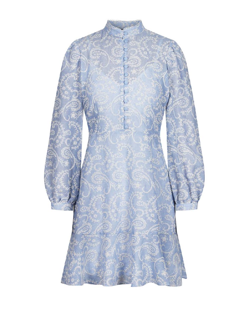 Limberry Blau-Weißes Kleid aus Lochspitze - POPPY Schlussverkauf