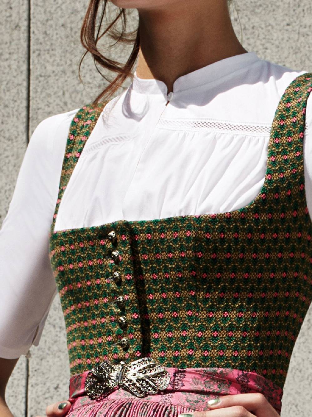 Limberry Edle Dirndlbluse weiß - CÄCIL Sonderangebot