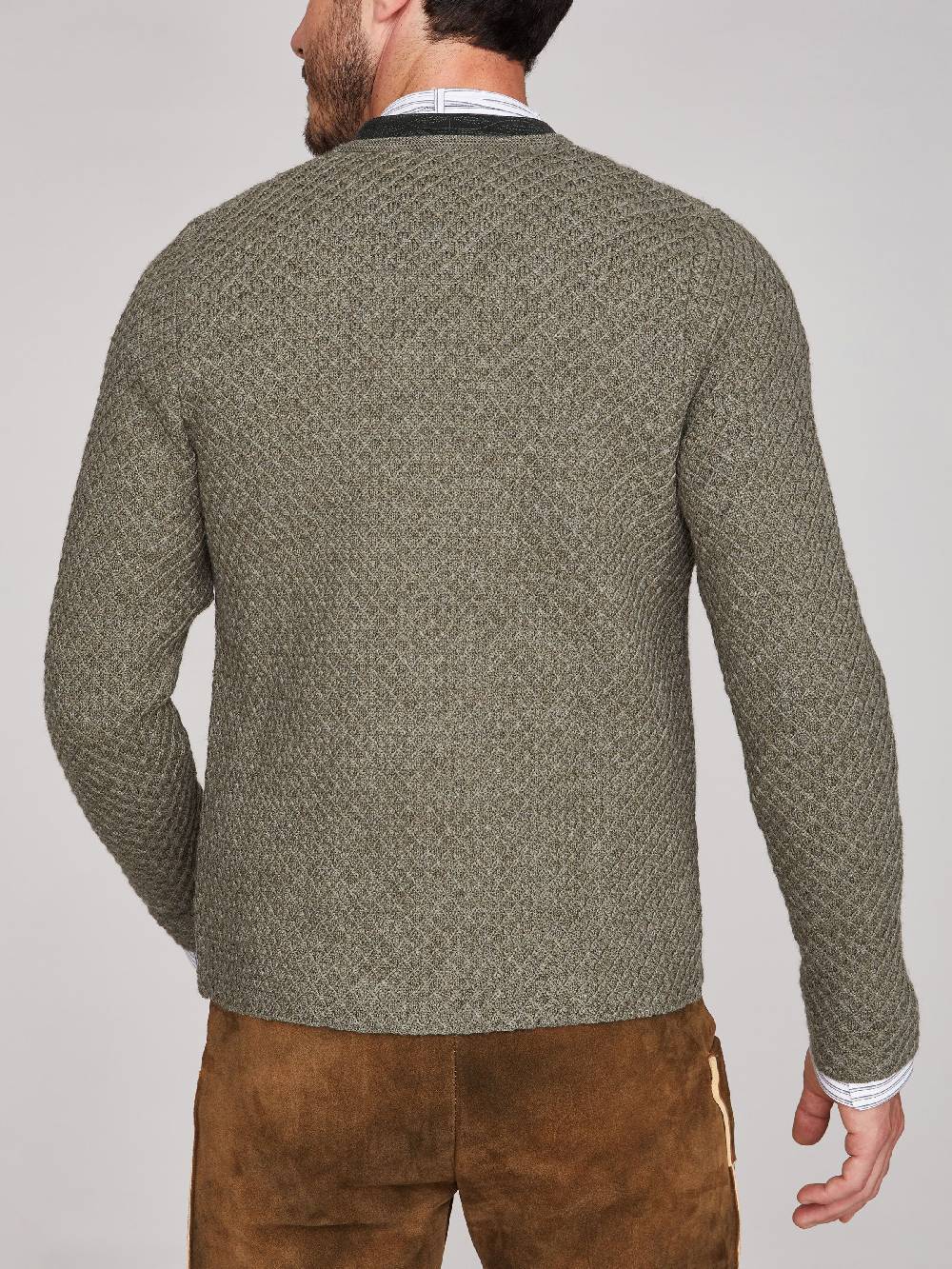 Limberry Olivfarbene Strickjacke - XAVER OLIV Begrenztes Angebot