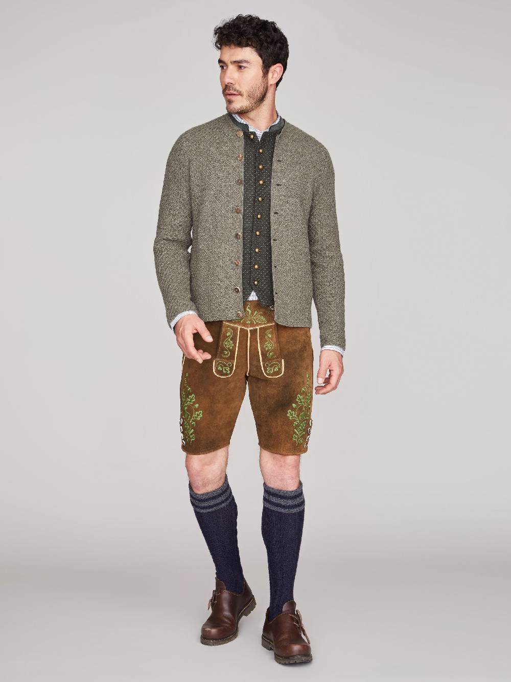 Limberry Olivfarbene Strickjacke - XAVER OLIV Begrenztes Angebot