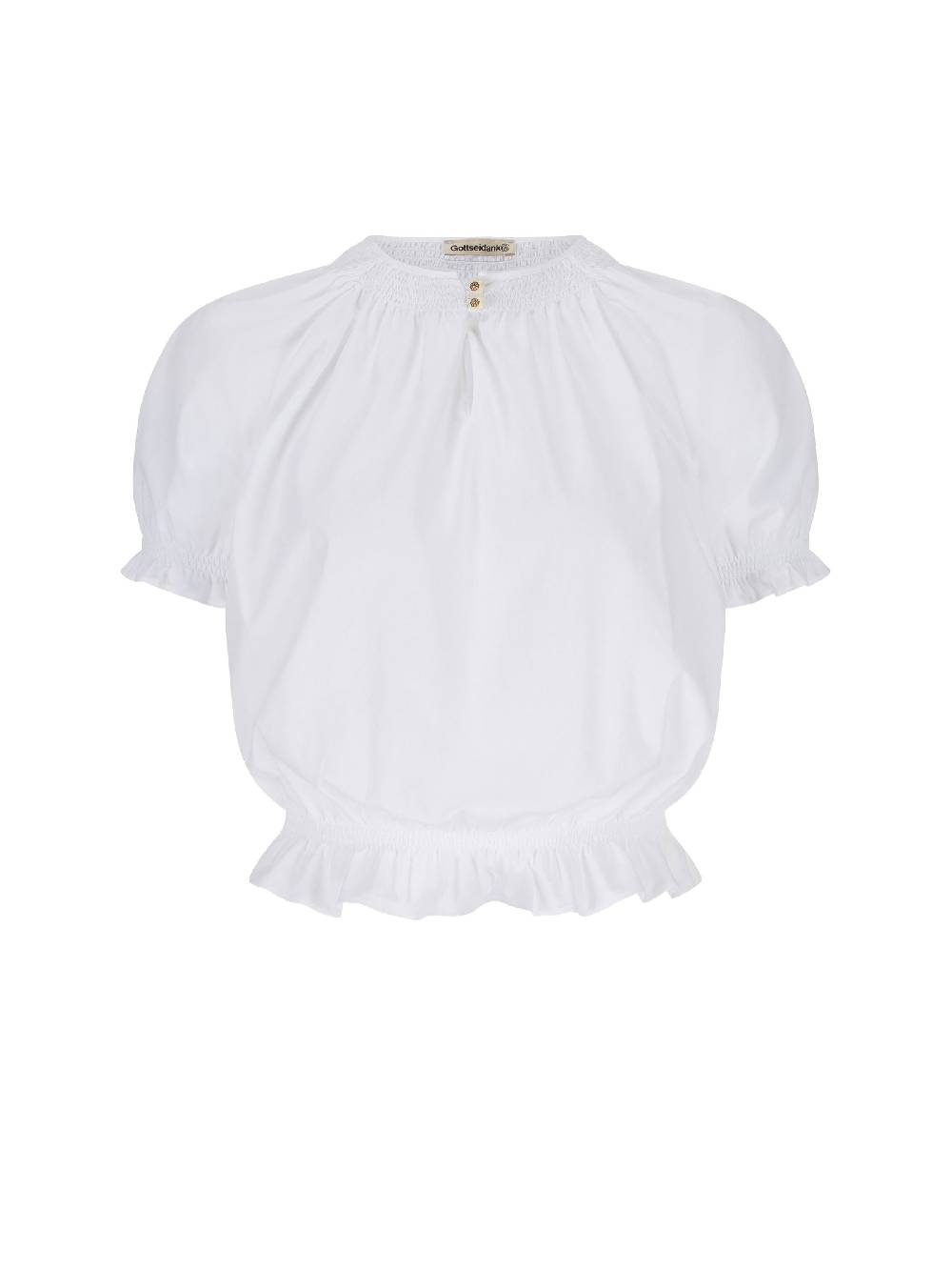 Limberry Weiße Kurzarm-Bluse - LIBERTY REINWEISS Saisonschlussverkauf