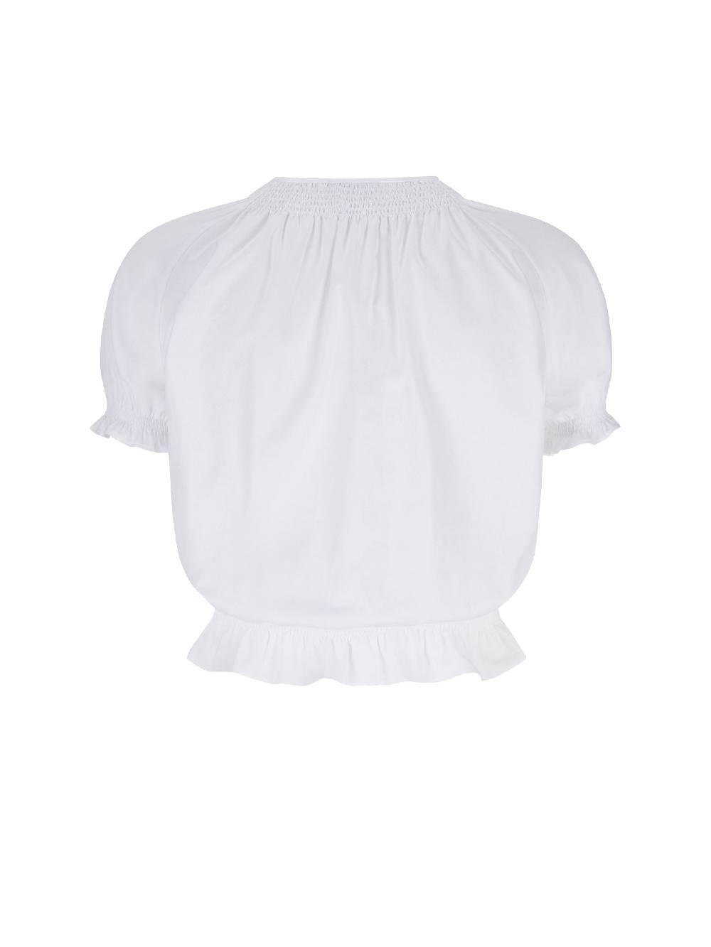 Limberry Weiße Kurzarm-Bluse - LIBERTY REINWEISS Saisonschlussverkauf