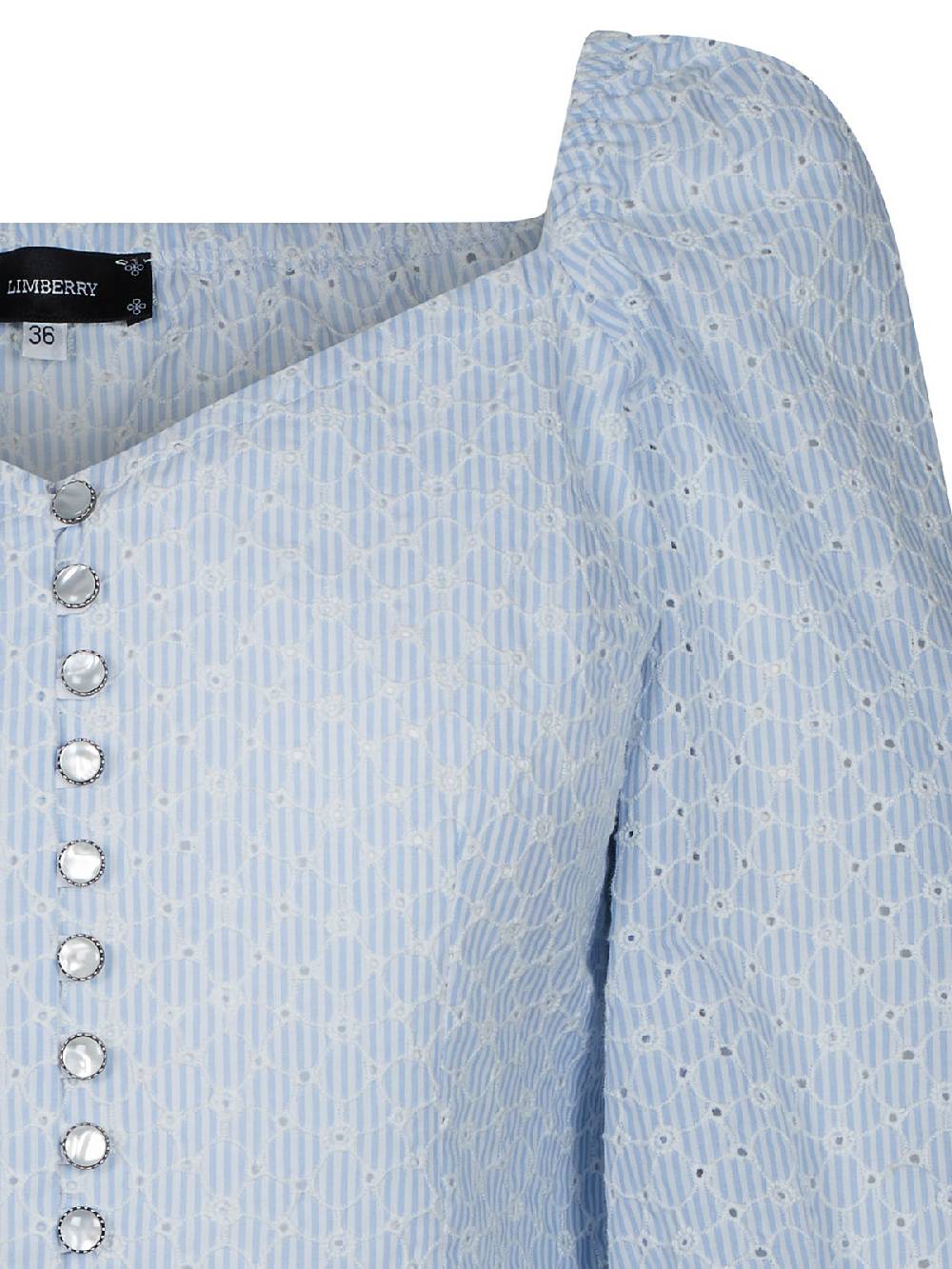 Limberry Blaue Bluse mit Schößchen - JANE Vatertagsangebot