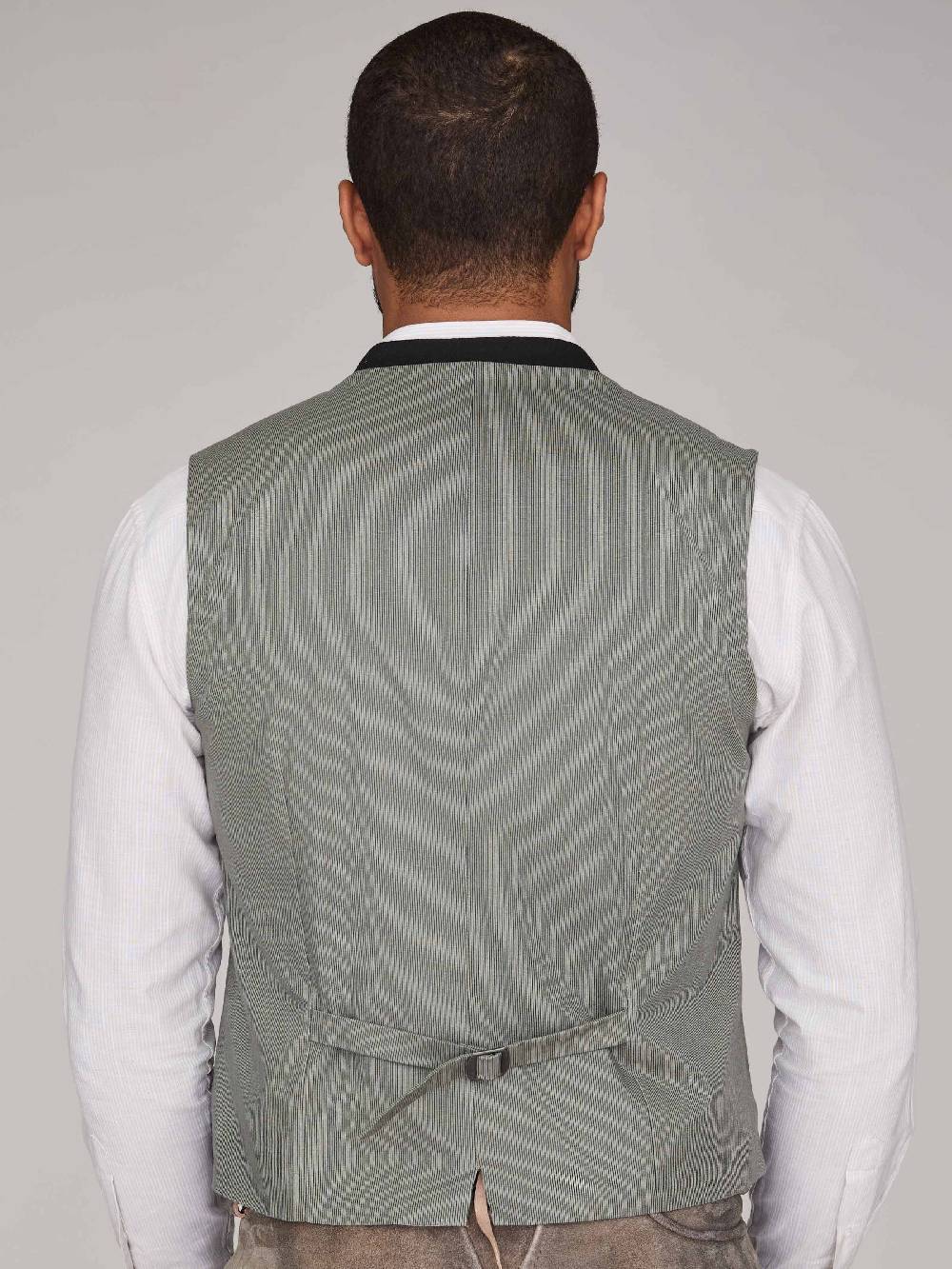 Limberry Schwarze Trachtenweste mit Streublumenmuster - MAXIMILIAN CHARCOAL Super Sparpreis