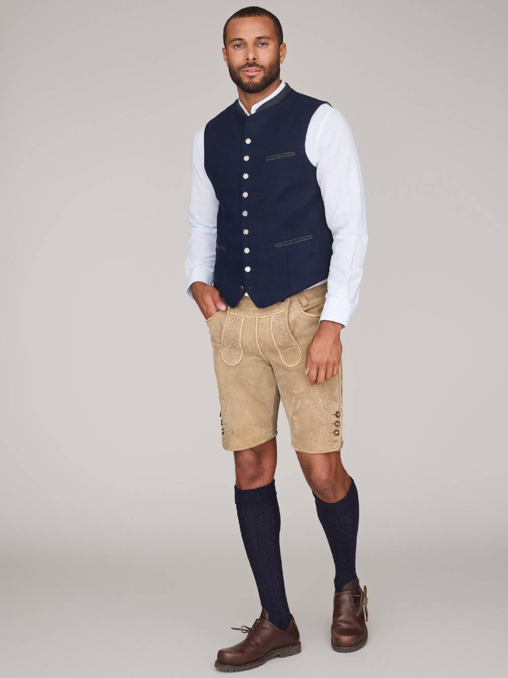 Limberry Dunkelblaue Trachtenweste - THEO DARK NAVY Letzter Tag
