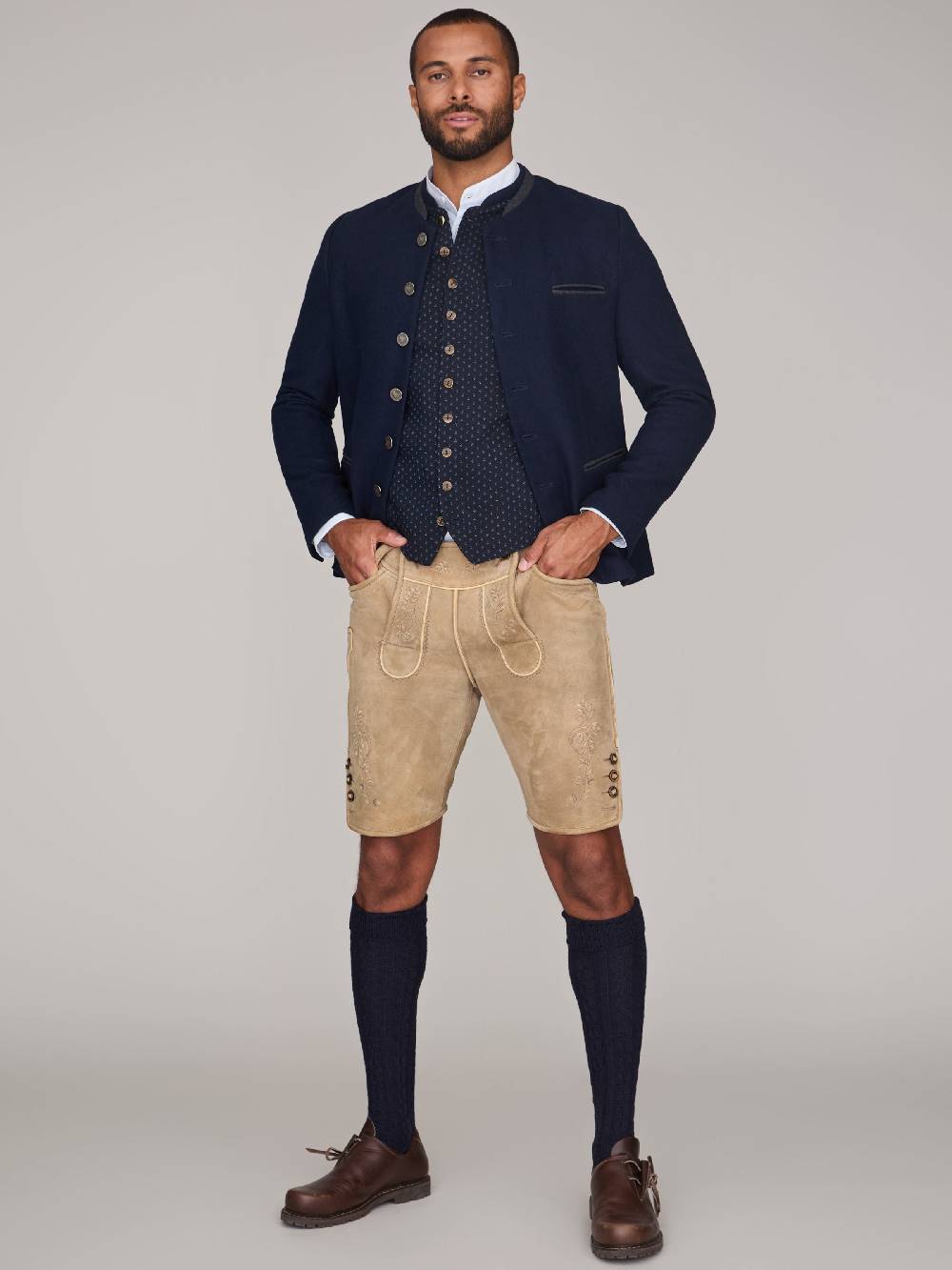 Limberry Dunkelblauer Trachtenjanker - VALENTIN DARK NAVY Zeitbegrenzte Promotion