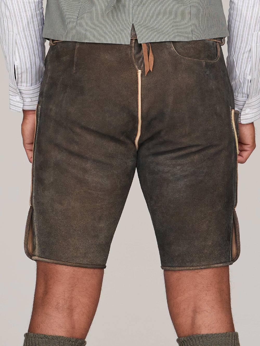 Limberry Dunkelbraune Lederhose - X-9820 Clearance-Verkauf