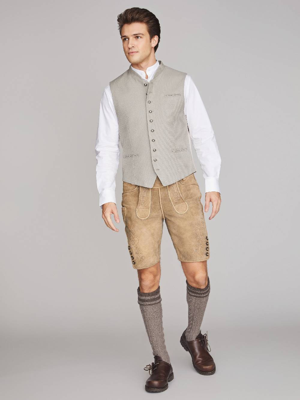 Limberry Grau-Beige Trachtenweste - JULES DARK OYSTER Online