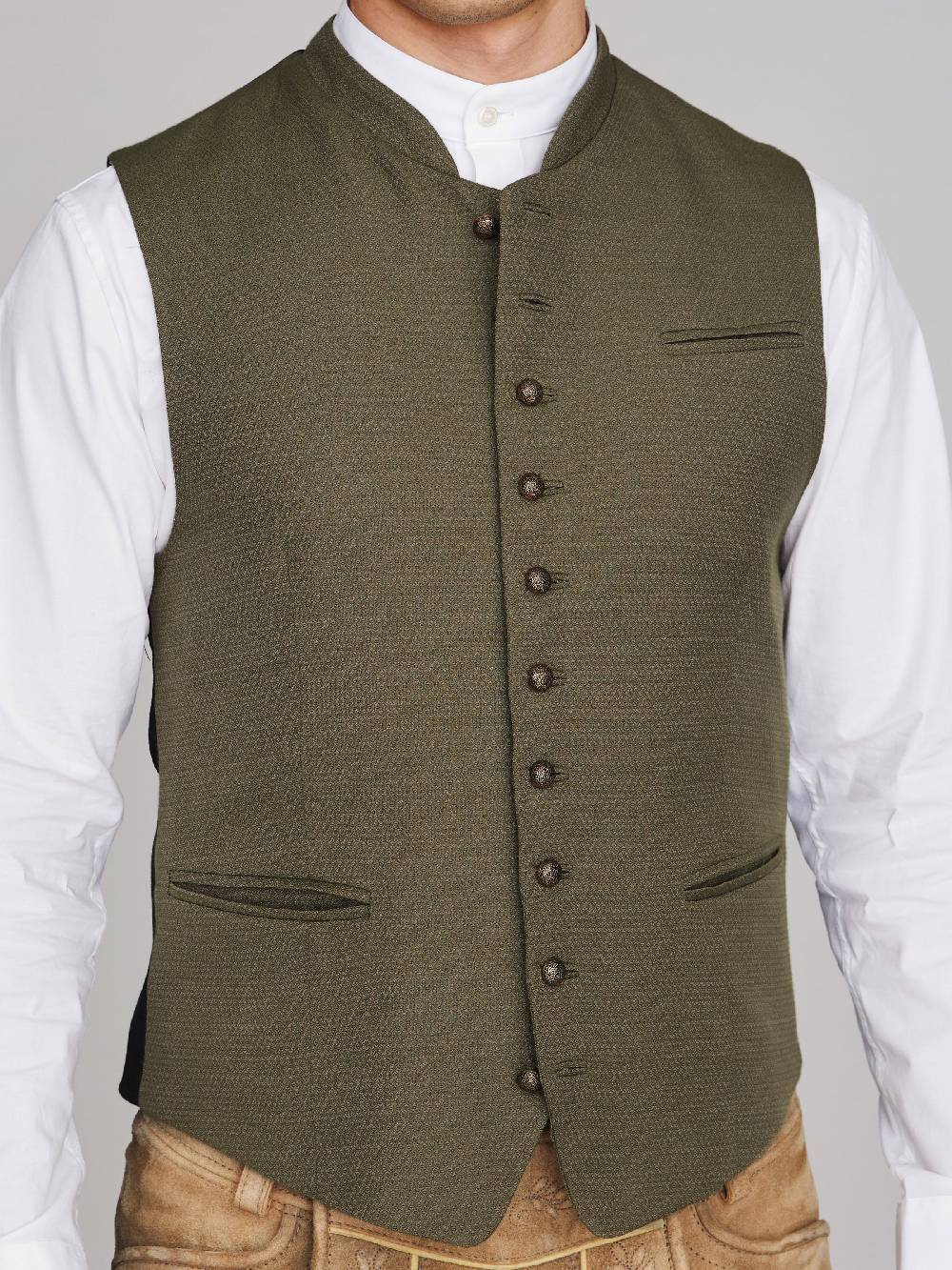 Limberry Olivgrüne Trachtenweste - JULES DARK OLIVE Auslauf