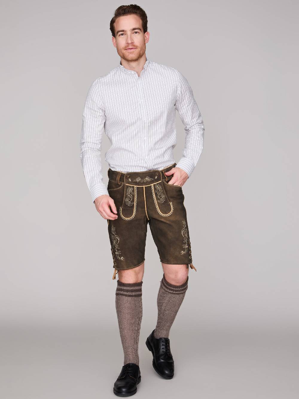 Limberry Dunkelbraune Lederhose - LEOPOLD BRAUN Flash Sale