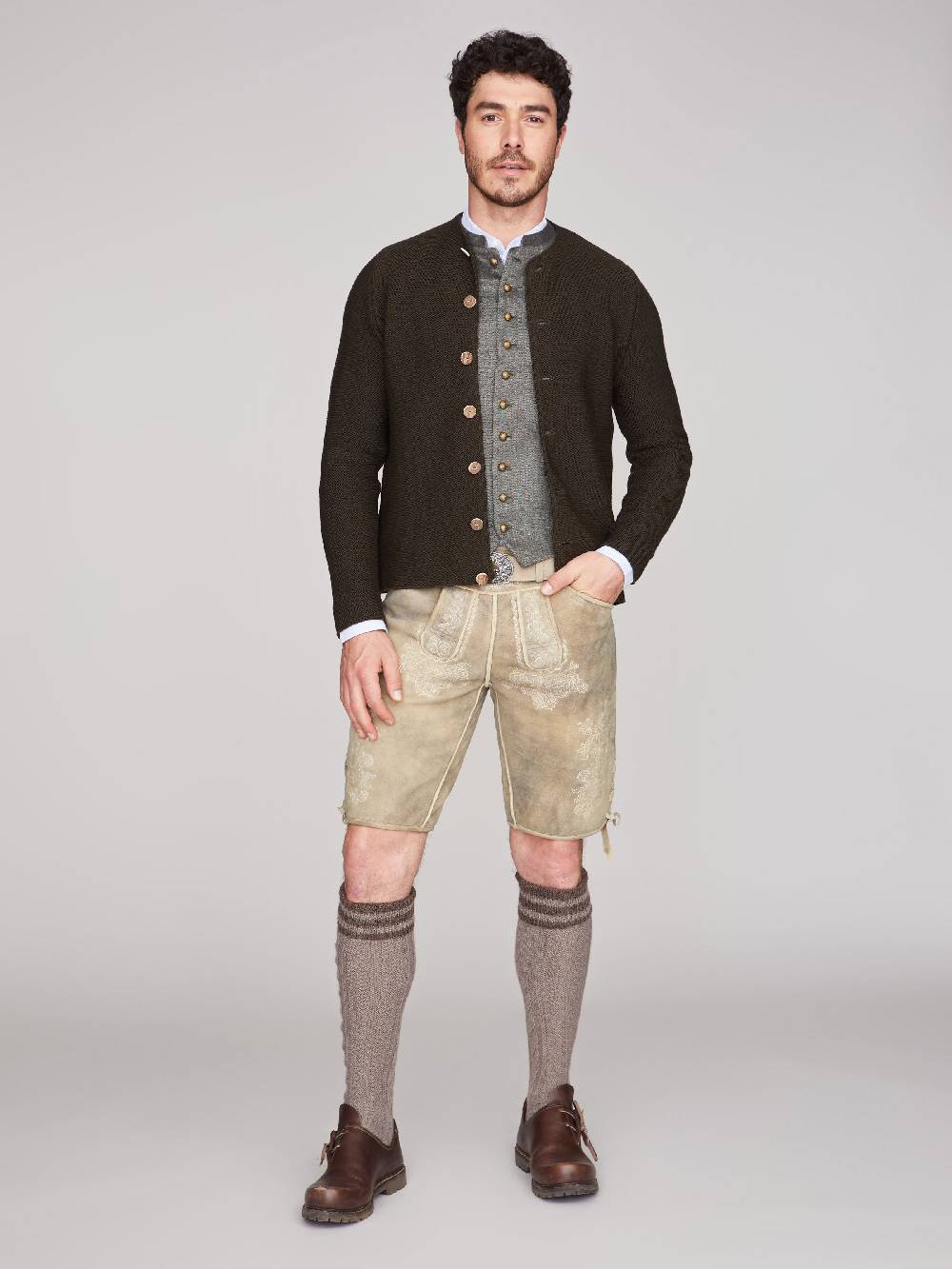 Limberry Olivefarbene Strickjacke - ALOISIUS ALTOLIV Online Shopping