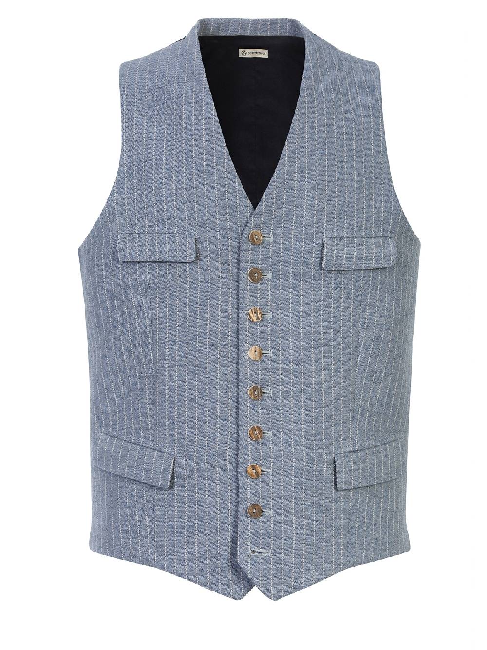 Limberry Blau-beige gestreifte Trachtenweste - PIUS ZSH 3689 Blitzangebot