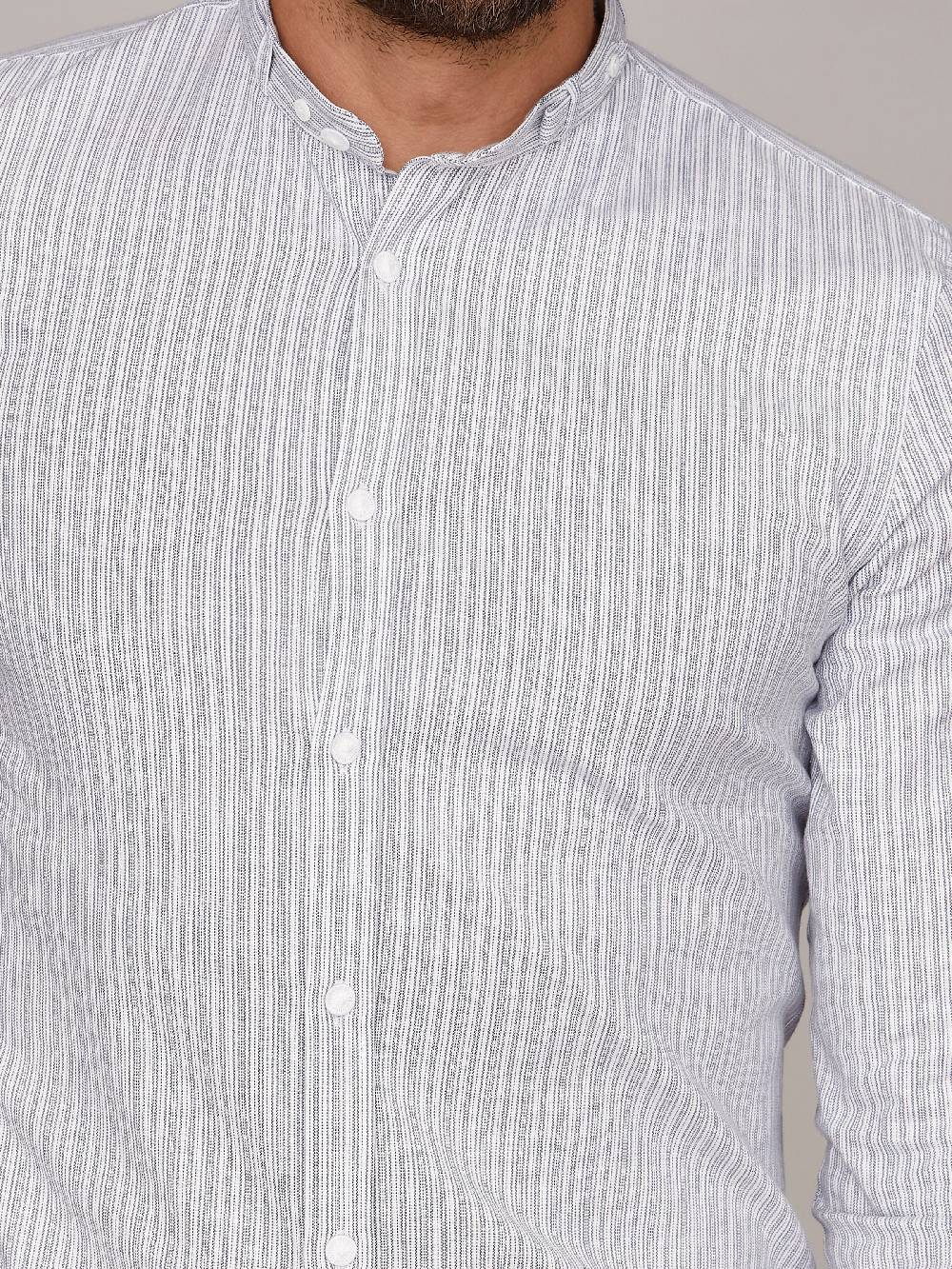 Limberry Gestreiftes Trachtenhemd aus Baumwolle - LENZ 2329 RAUCHBLAU Bestseller
