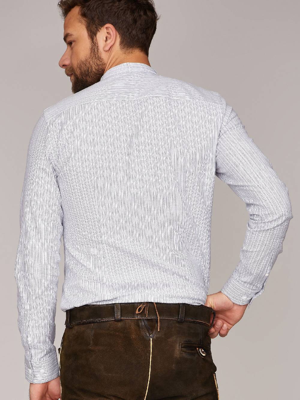 Limberry Gestreiftes Trachtenhemd aus Baumwolle - LENZ 2329 RAUCHBLAU Bestseller