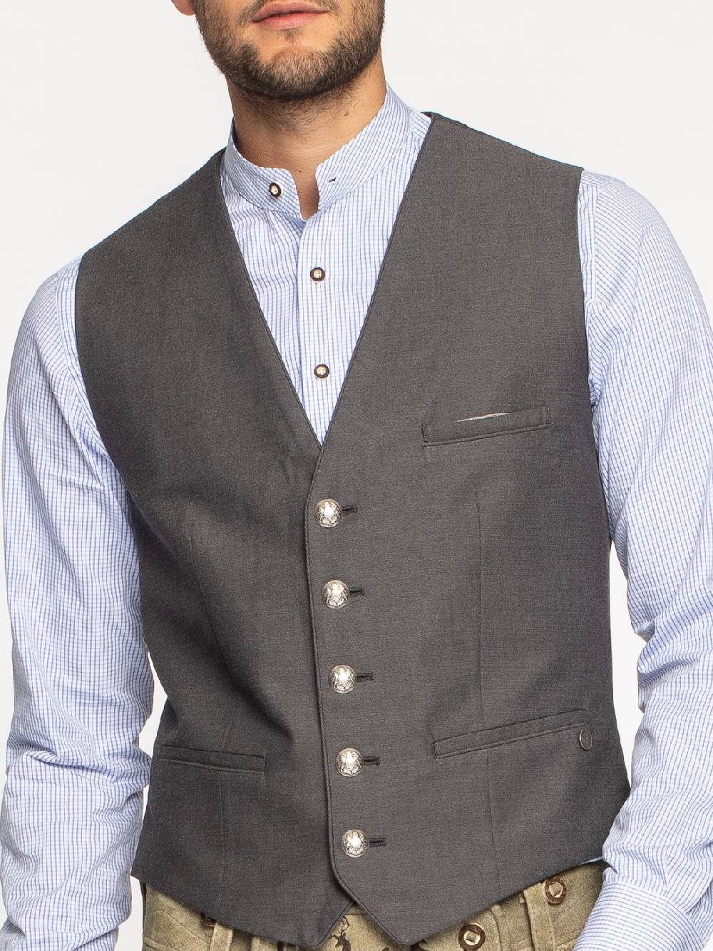 Limberry Trachtenweste in Grau - LOGAN SUMMER GREY Tägliche Deals