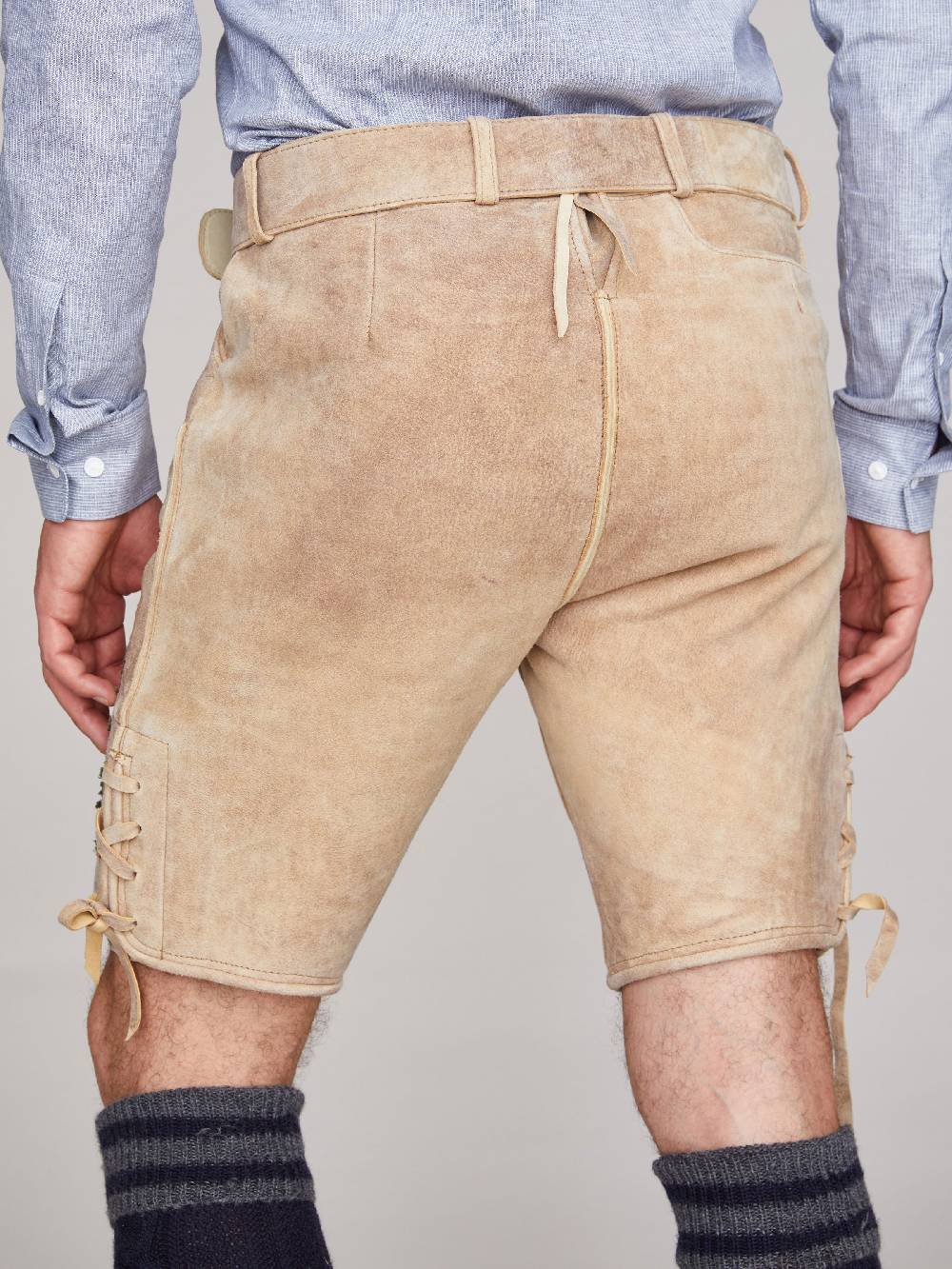 Limberry Schlamm-farbene Ziegenlederhose - LX9666 SCHLAMM Riesige Ersparnisse
