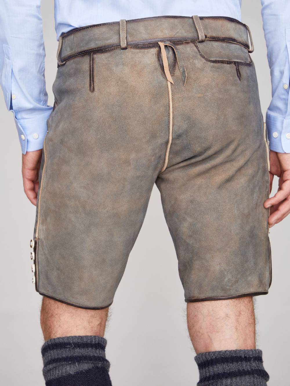 Limberry Ziegenlederhose in Mittelgrau - LX9670 MITTELGRAU VIP-Rabatte