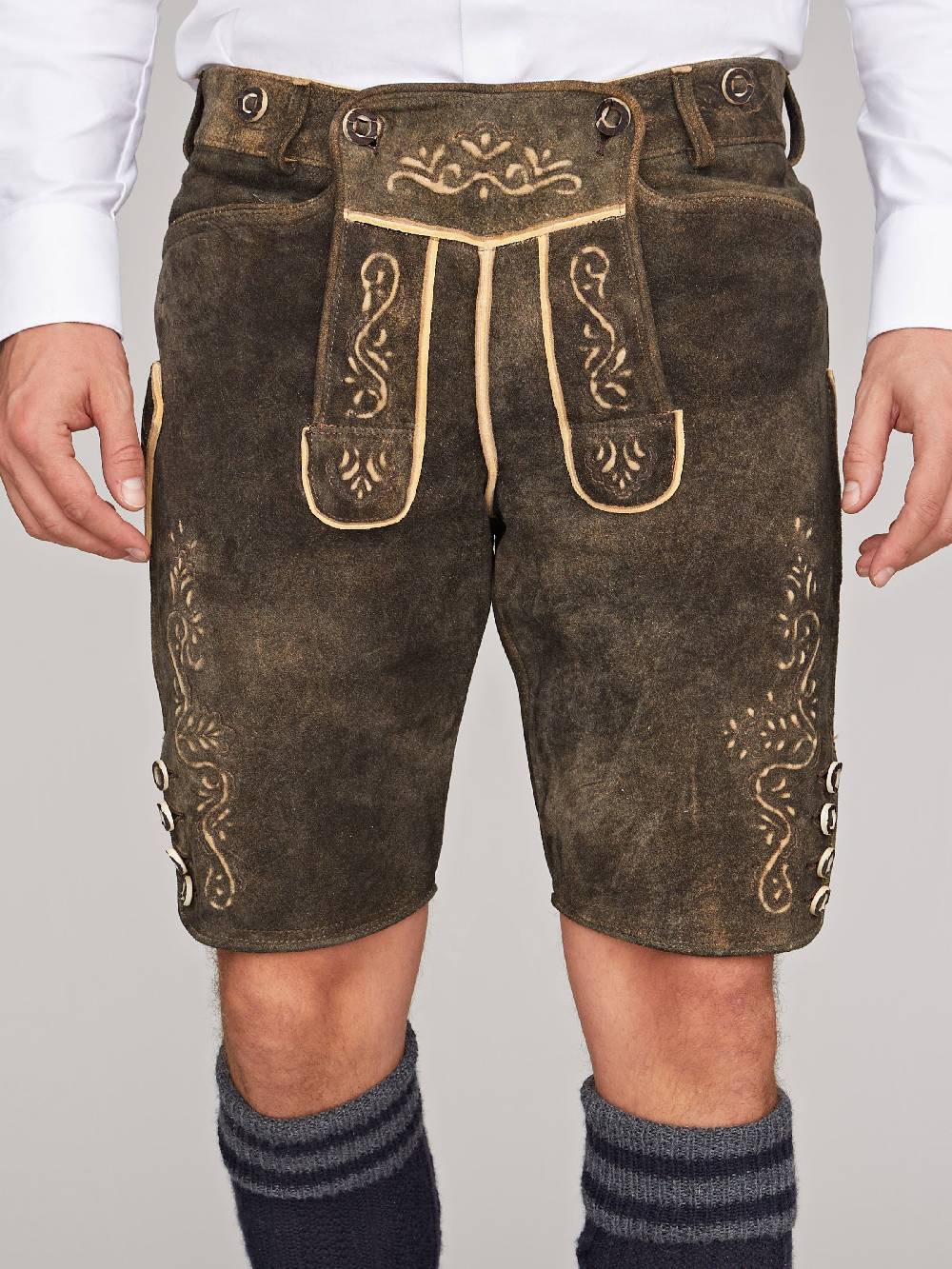 Limberry Dunkelbraune Lederhose - ALOIS AHORN Tiefpreis
