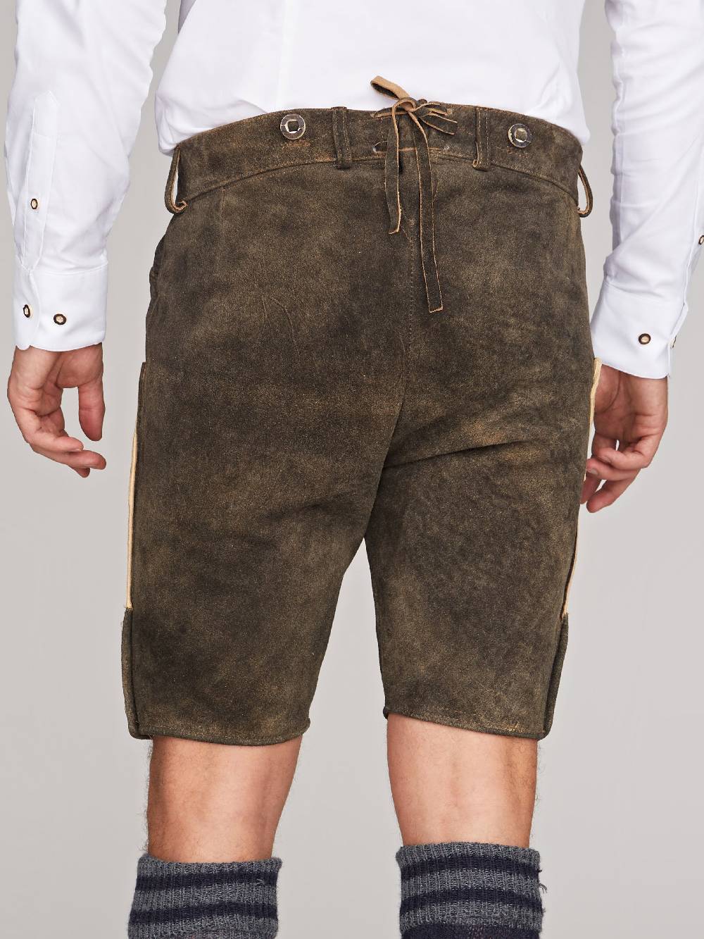 Limberry Dunkelbraune Lederhose - ALOIS AHORN Tiefpreis