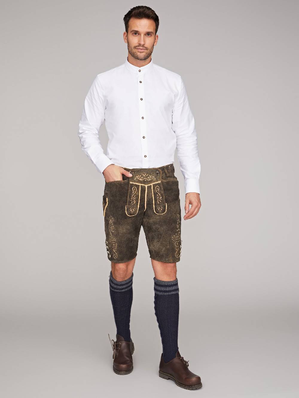 Limberry Dunkelbraune Lederhose - ALOIS AHORN Tiefpreis