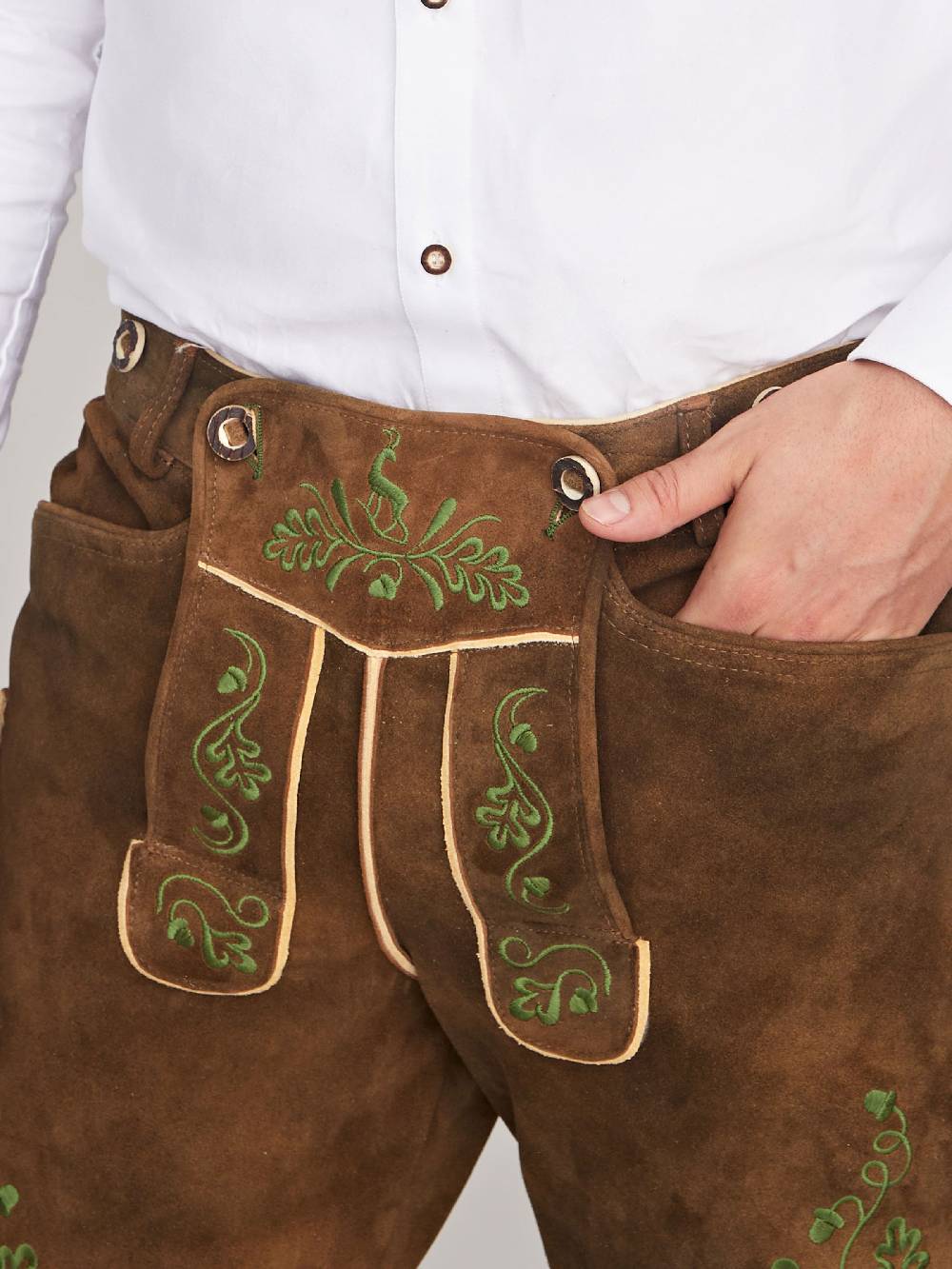 Limberry Antikbraune Lederhose - LUDWIG ANTIKBRAUN Super Sparpreis