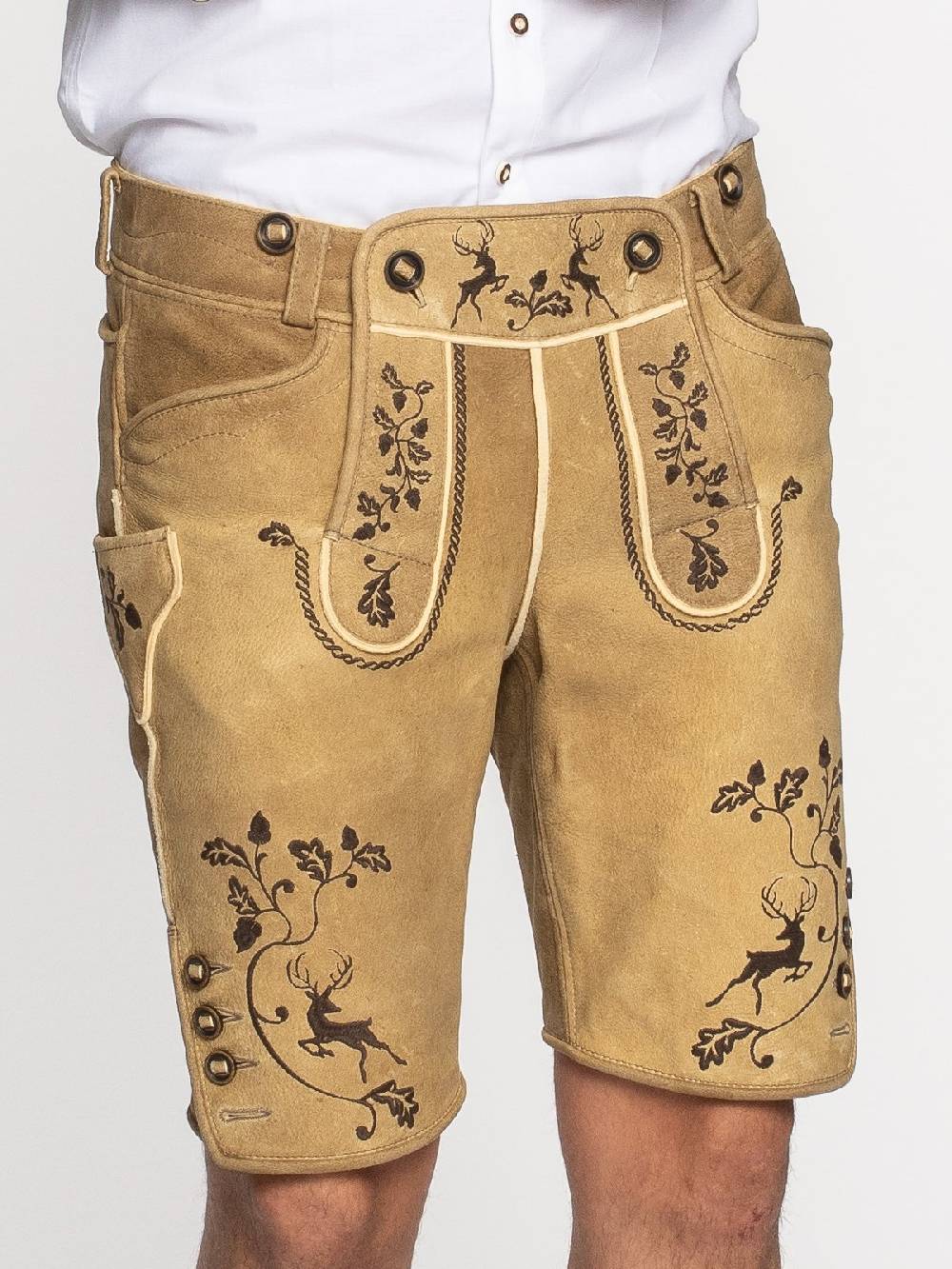 Limberry Hellbraune Hirsch-Lederhose - LUDWIG HELLBRAUN Zeitbegrenzte Promotion