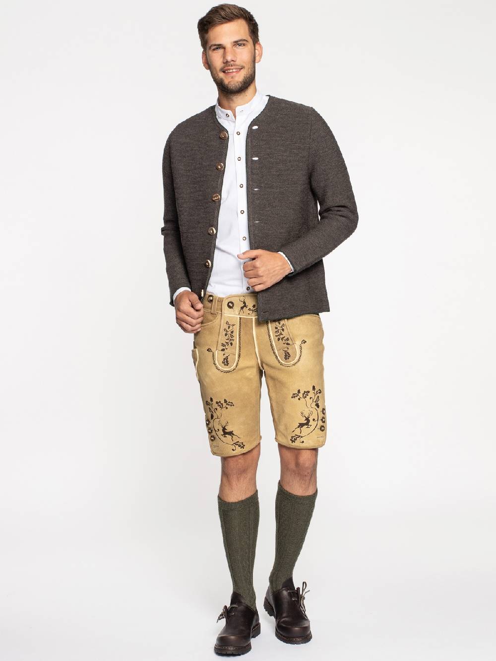 Limberry Hellbraune Hirsch-Lederhose - LUDWIG HELLBRAUN Zeitbegrenzte Promotion