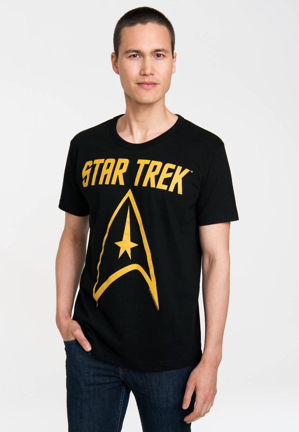 Logoshirt Star Trek - USS Enterprise - Logo - T-Shirt Print - Herren Räumungsverkauf