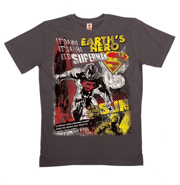 Logoshirt Superman - Earth's Hero - DC Comics - Organic T-Shirt - Print - Herren Tiefpreis