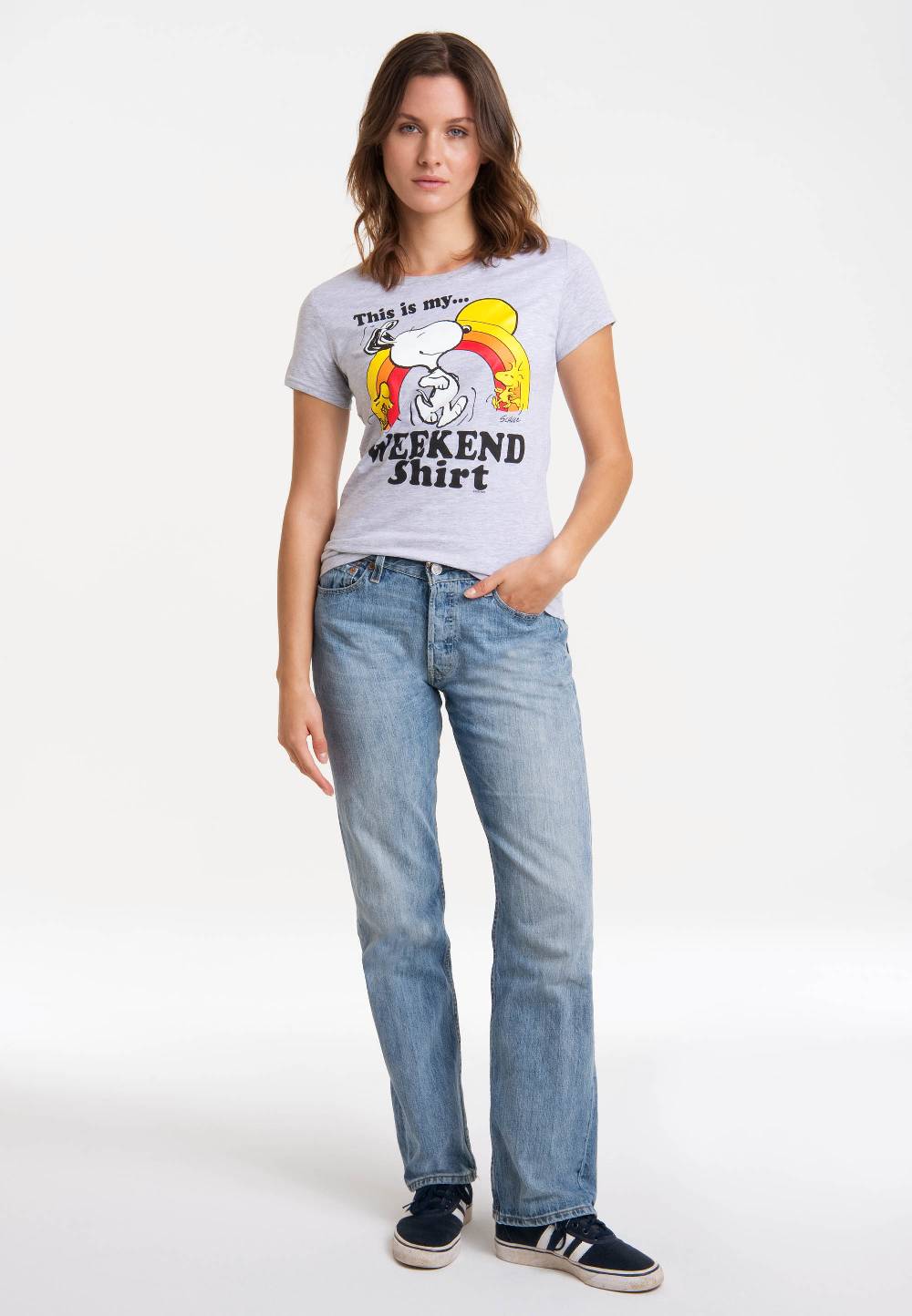 Logoshirt Peanuts - Snoopy & Woodstock - Weekend Shirt - T-Shirt Print - Damen Outlet