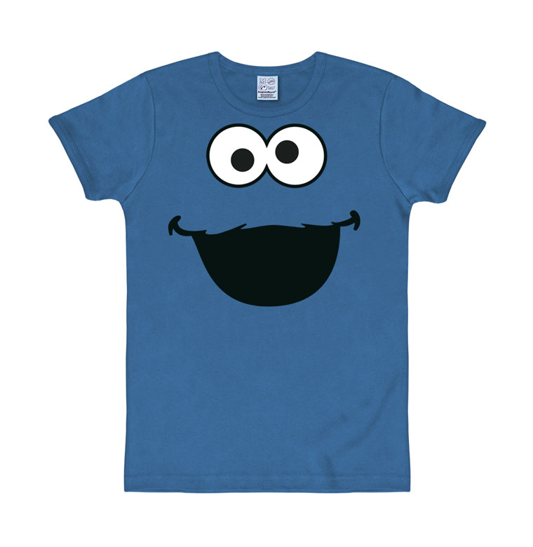 Logoshirt Sesamstrasse - Krümelmonster - Gesicht - T-Shirt Print - Herren Hotsell