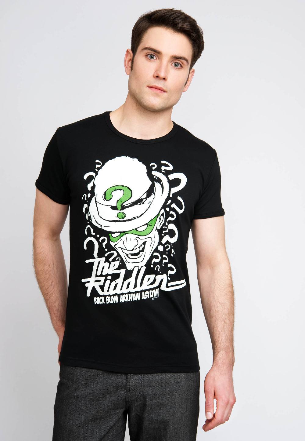 Logoshirt Batman - The Riddler - Back From Arkham Asylym - DC Comics - T-Shirt Print - Herren Neueste Mode