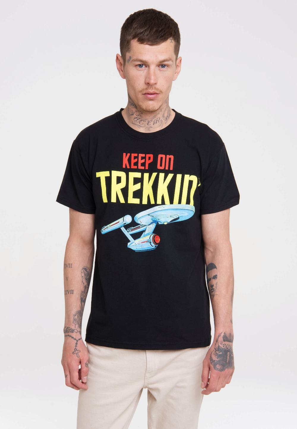 Logoshirt Star Trek - USS Enterprise - Keep On Trekkin' - T-Shirt Print Tiefpreis