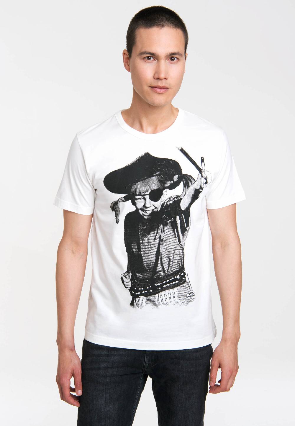 Logoshirt Pippi Langstrumpf - Pirat - T-Shirt Print - Herren Riesige Ersparnisse