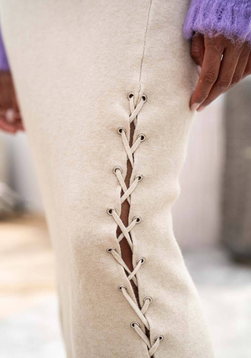 Miss Goodlife Skirt Knitted – cream Großer Ausverkauf