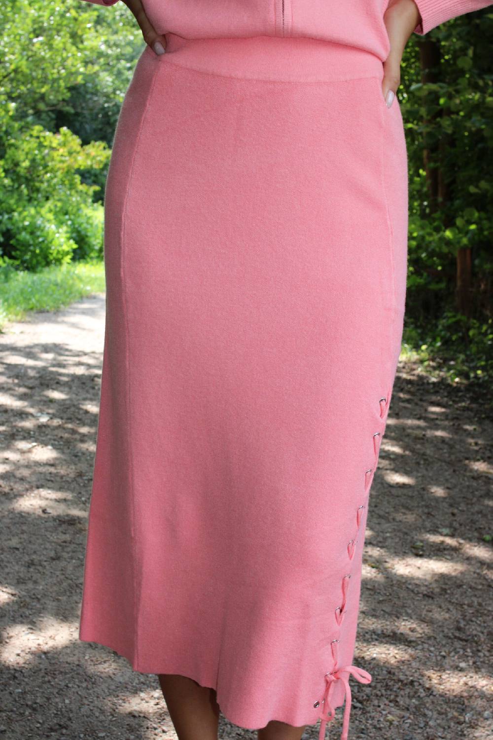 Miss Goodlife Skirt Knitted – peach Flash Sale